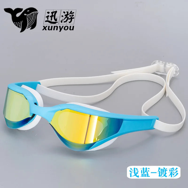 High-end Comfort Racing Color-Plated Swimming Goggles Adult Universal Waterproof and Anti-fog Pool Swimming Diving Goggles