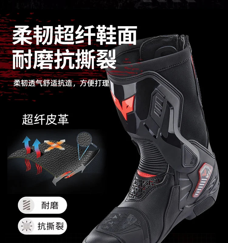 Motorcycle Boots Racing Off-road Shoes Non-slip High-top Motorcycle Professional Waterproof Mountain Bike Boots