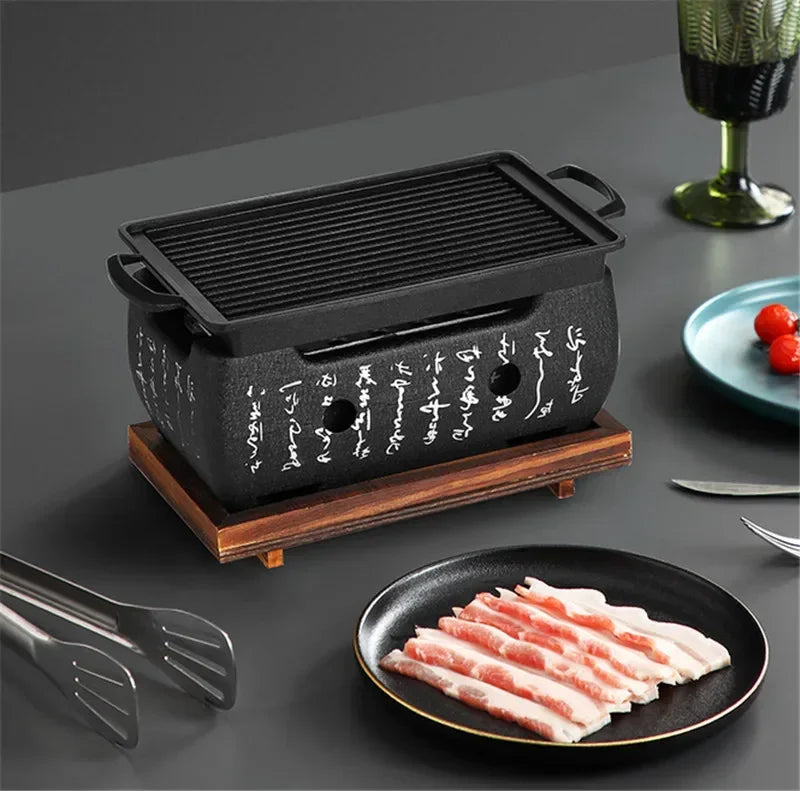 Aluminium Alloy Indoor Outdoor Bbq Stove Barbecue Tools charcoal grill Portable Japanese Bbq Grill Korean Carbon Barbecue Grills