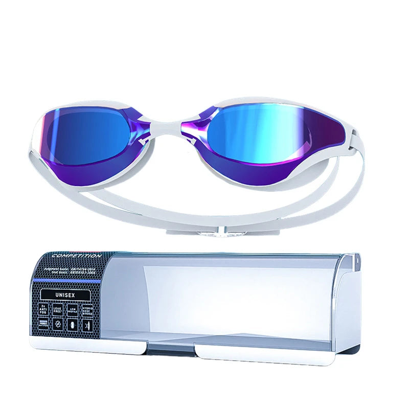 Electroplated Swimming Goggles For Women Men Waterproof Anti Fog Anti UV Diving Glasses Swimming Training Accessories