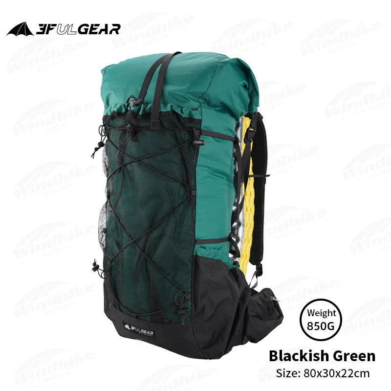 3F UL GEAR QIDIAN 40+16L Backpack 2.0 Ultralight Large Capacity Outdoor Camping Hiking Climbing Bag Nylon Waterproof Lightweight