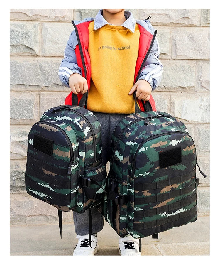 Children Tactical Backpack Small Student School Bag Kids Outdoor Hiking Travel Sports Backpack Summer Camp Camouflage Rucksack