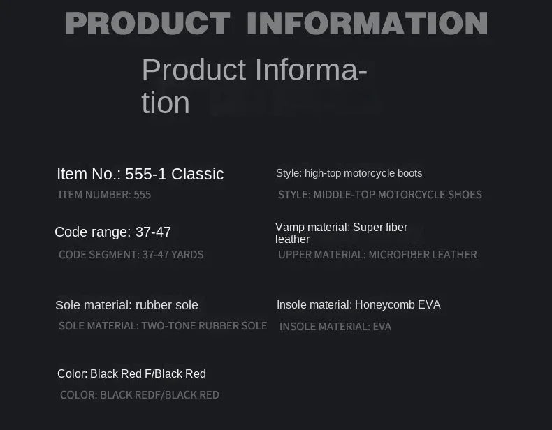 Motorcycle Boots for Men Women Riding Mid-Calf Ankle Protective Shoes Racing Long Boot Anti Slip Waterproof Moto Equipment