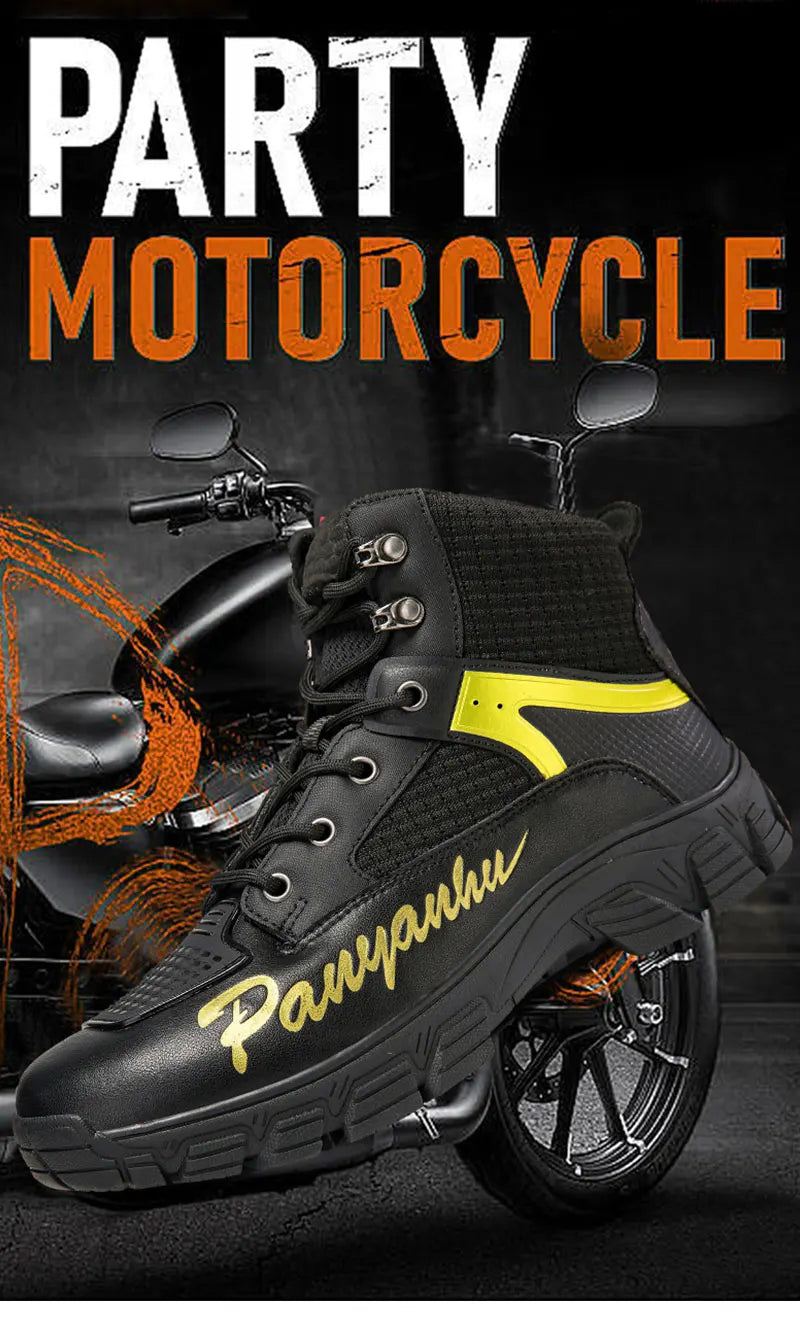 Motorcycle Boots for Man 2025 New Breathable Motocross Riding Boot Men's Motos Protective Shoes Motorbike Anticollision Shoes