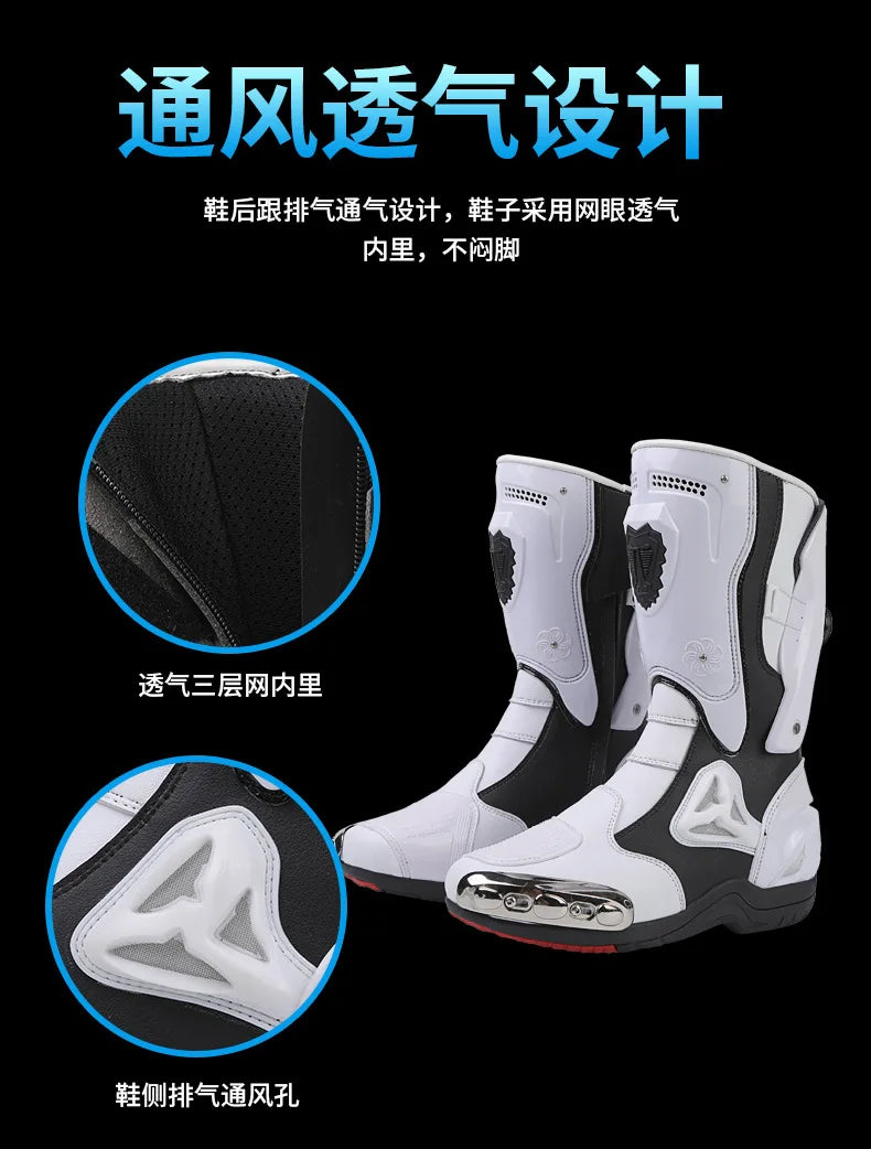 36-47 Anti Fall Motocross Boots Wear-resistant Motorcycle Boots Men's Women Racing Boots Safe Riding Equipment Rally Shoes