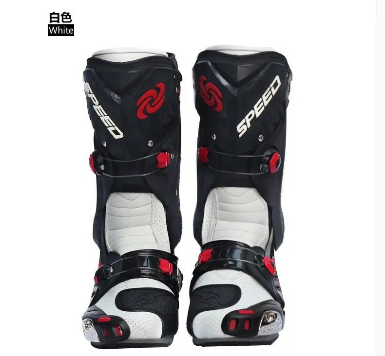 Racing riding shoes Motorcycle boots Motorcycle shoes Medium long shoes boots men