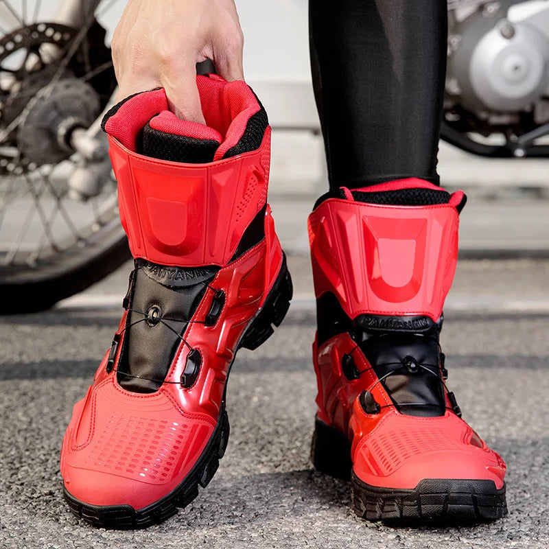 New Motorbike Boots Anti-slip Waterproof  Motorcycle Boots Wear-resistant Biker Protection Equipment Anti-fall Motocross Boot