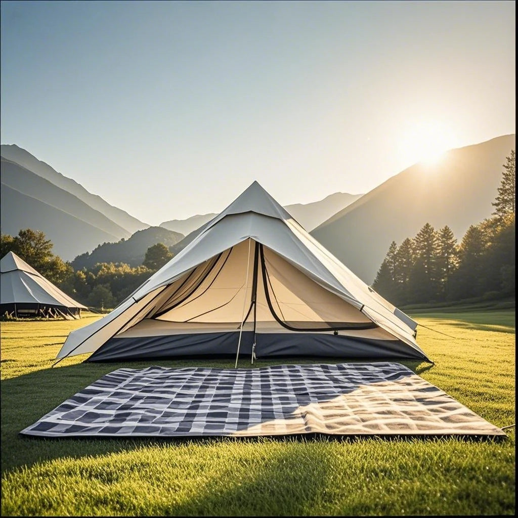 1-Person Ultralight Trekking Pole Tent - Pyramid Design, Waterproof PU4000, 2-Layer Mesh for Backpacking/Hiking, Without Pole