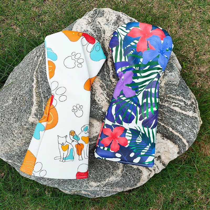 Golf Headcovers 1 Driver Covers Polyester Golf Club Head Cover Waterproof Black Velvet Lining Printing Accessories Soft Durable