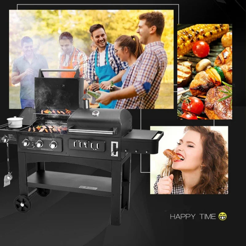 Outdoor Kitchen Bbq Grill Machine Tandoor Oven Kebab Machine Charcoal Stove Smoker Chimney Barbecue Grill Oven Barbeque Cooking