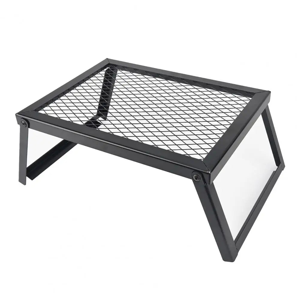 Folding Barbecue Rack Grilling Rack for Outdoor Portable Folding Campfire Grill Grate Heavy Duty Steel Mesh Cooking for Outdoor