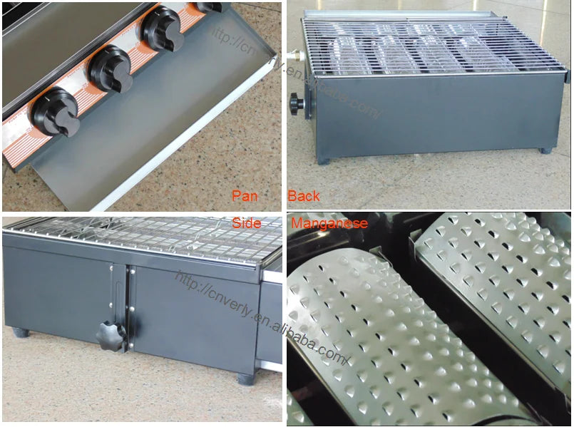 Power save gas Barbecue Oven/ 4 big head table top BBQ grill VDK-744