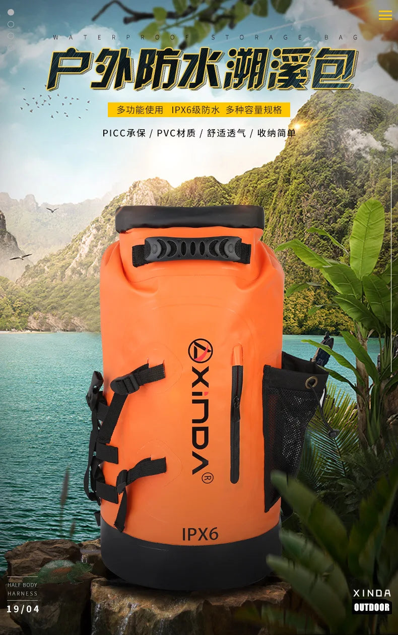 Waterproof backpack for mountaineering and tourism, outdoor mountaineering bag, for the river, p761