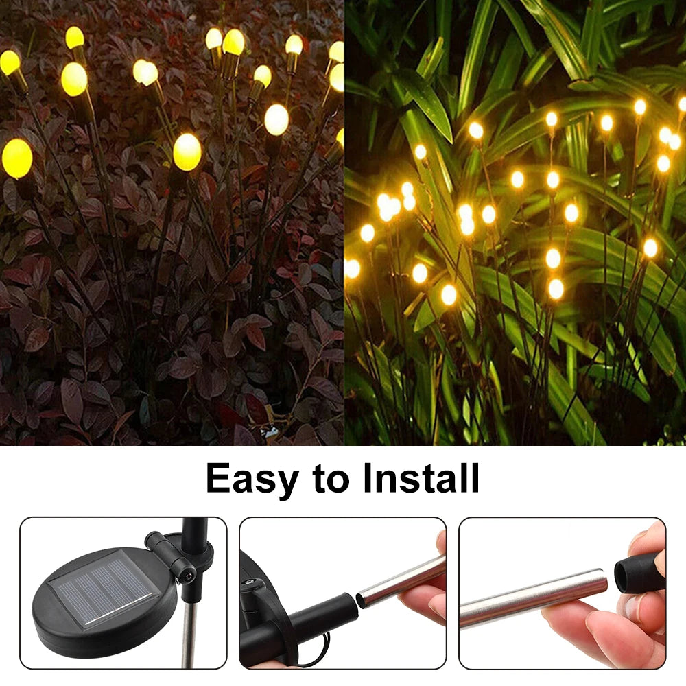 8/10LED Solar Light Outdoor Garden Decoration Landscape Lights Firework Firefly Lawn Lamps Country House Balcony Decor Lamp