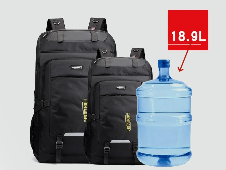 60L 80L Hiking Camping Backpack Nylon Waterproof Large Capacity Luggage Rucksack Men Women Outdoor Climbing Travel Sports Bag