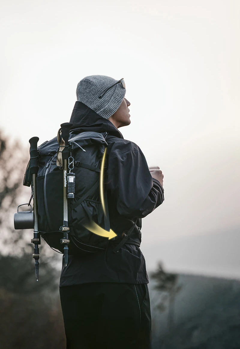 Naturehike Helium 30l Lightweight Outdoor Backpack Waterproof Breathable Hiking Camping Sports Climbing Bag With Water Bag Hole