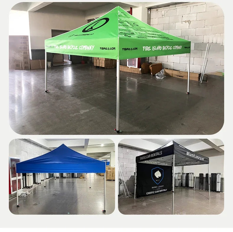 TB 600D Waterproof Outdoor Folding Gazebo 10x10ft Advertising Tents Roof Oxford Cloth Portable Sidewall Cover Fabric Canopy Tent