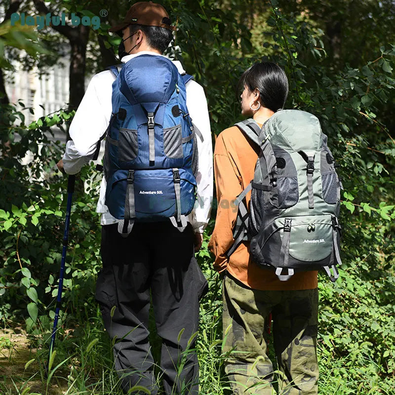 50L Outdoor Mountain Backpack Professional Waterproof Large  Capacity Light Hiking Travel Backpack Adult Bag AVA134