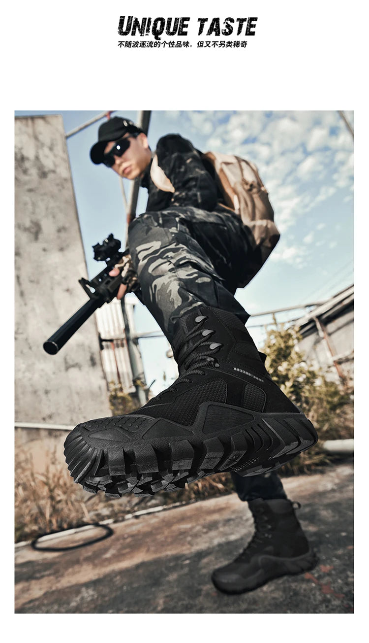 Big Size 47 Winter Men Warm Plush New Combat Boots Men Ankle Boot Quality Casual Motorcycle Boot Waterproof Men's Boots Autumn