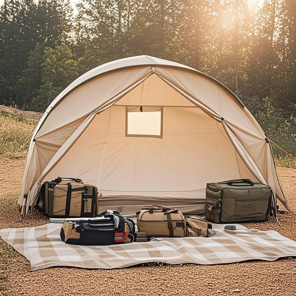 4-in-1 Camping Cot Tent, Backpacking 1 Person Camping Tent, Tent Cot Folding Off the Ground Tent,Fishing Tent,Sleeping Bed Tent