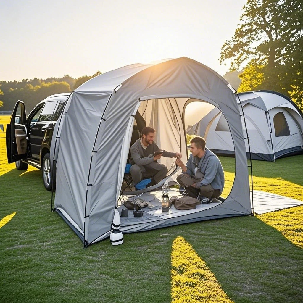 Easy Setup SUV Car Camping Tent - 4-Season Waterproof Tailgate Tent with Floor, 2-4 Person Large Space for Outdoor Adventures