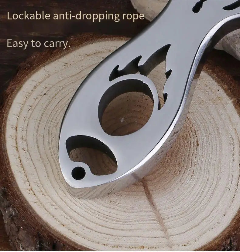 High Quality Slingshot Catapult Hunting Stainless Steel With Rubber Band Outdoor Shooting Game Sling Shot