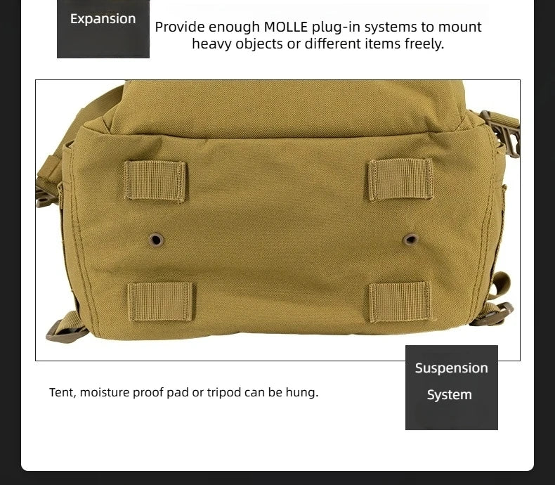 25L Tactical Assault Backpack Classic 12-hour Outdoor Camouflage Sports Backpack Wear-Resistant Oxford Cloth