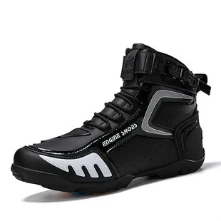 Riding Boots for Men Motorcycle New Leather Collision Avoidance Motos Shoes Anti Slip Wear-Resistant Motocross Protective Shoes