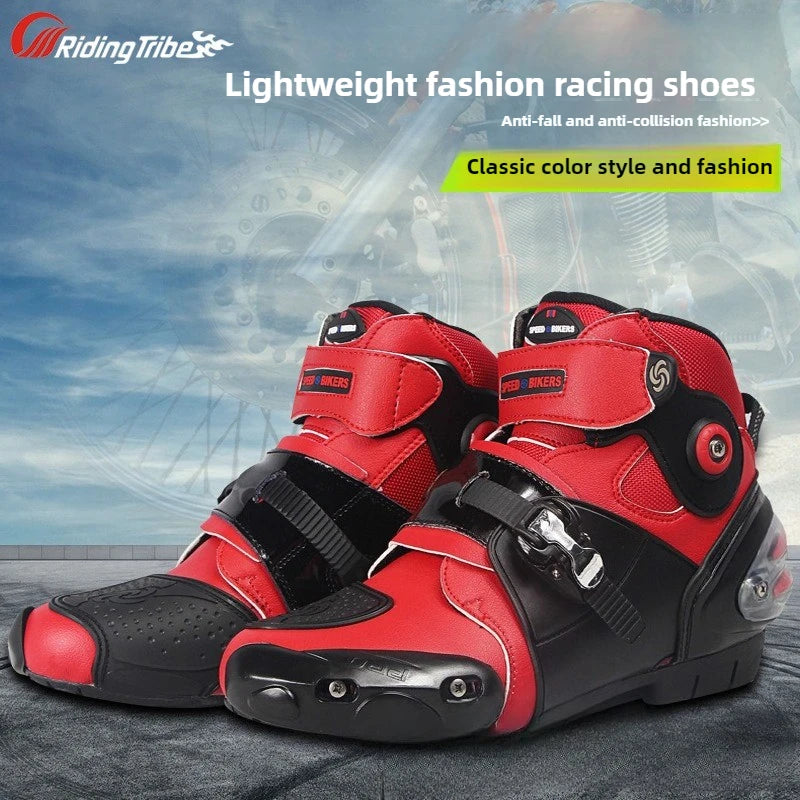A9003 Men's Profession Motorcycle Boots Ankle Motocross Racing Boots Sports Protective Boots Off Road Motorcycle Riding Shoes