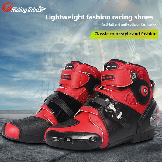 A9003 Men's Profession Motorcycle Boots Ankle Motocross Racing Boots Sports Protective Boots Off Road Motorcycle Riding Shoes