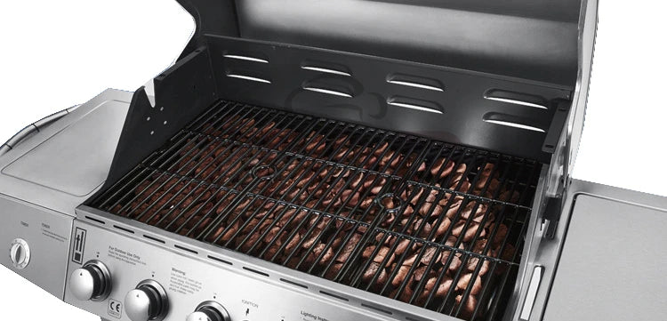 6 burner Gas BBQ Stainless Steel Grill Bbq Cyprus Outdoor Kitchen Garden Gas Barbecue Grill Villa Party Bbq Grill Trolley