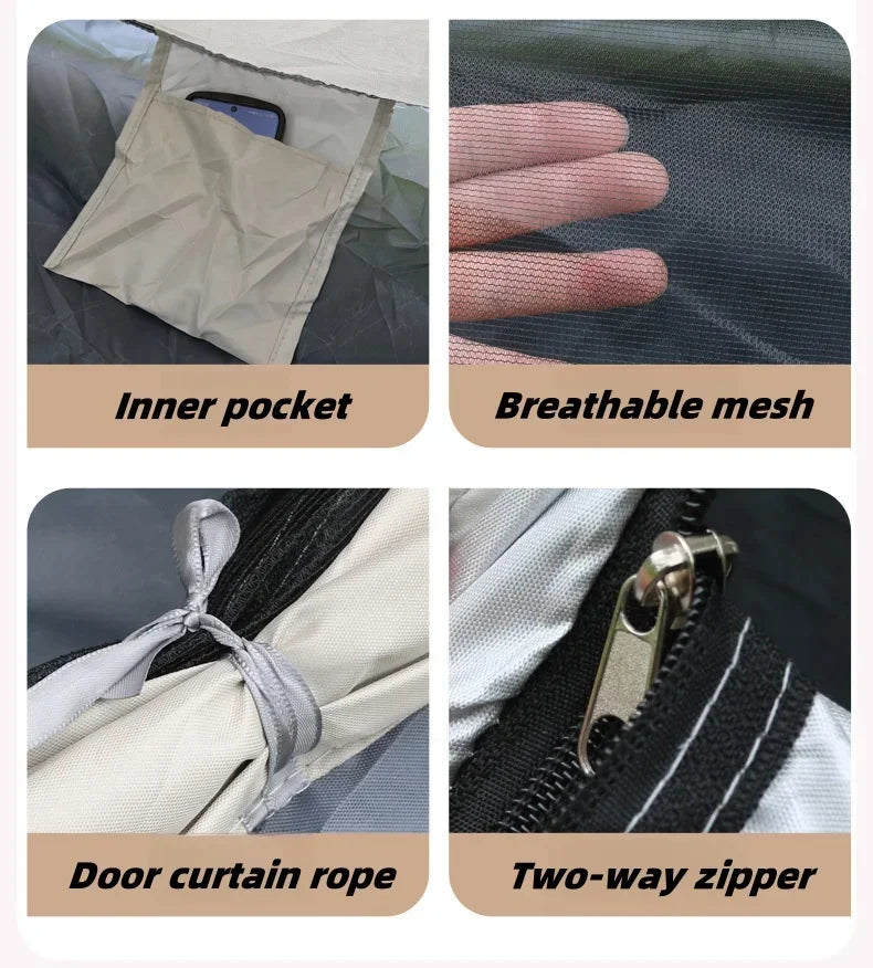 Camping Waterproof Tent 2-3 People One-touch Camping Tent Outdoor Ultralight Portable Sun Shelter Beach Tent for Outdoor Fishing