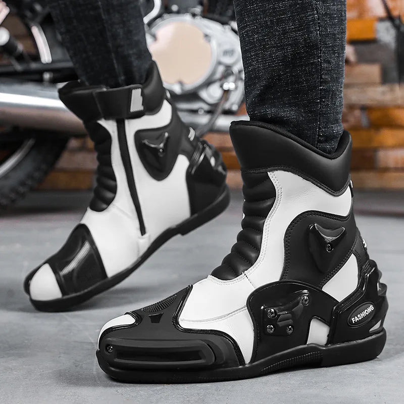 Motorcycle Boots Men High Quality Road Racing Shoes Off-road Boots Breathable Leisure Sports Shoes Botas Para Moto Hombre