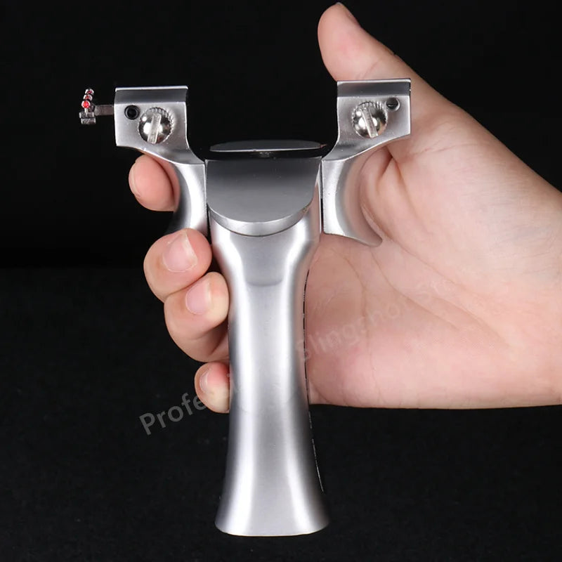 High Precision Rubber Band Shooting Alloy Slingshot and High-power Metal Catapult Sports Shooting Slingshot for Outdoor Hunting