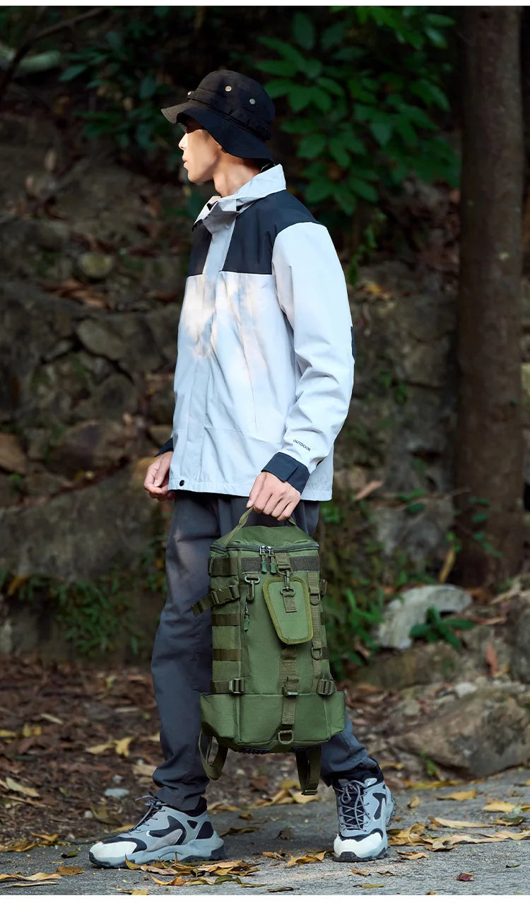 Outdoor Hiking Sports Tactical Backpack Waterproof Riding Fishing Bag Rucksack Men Women Climbing Camping Travel Shoulder Bags