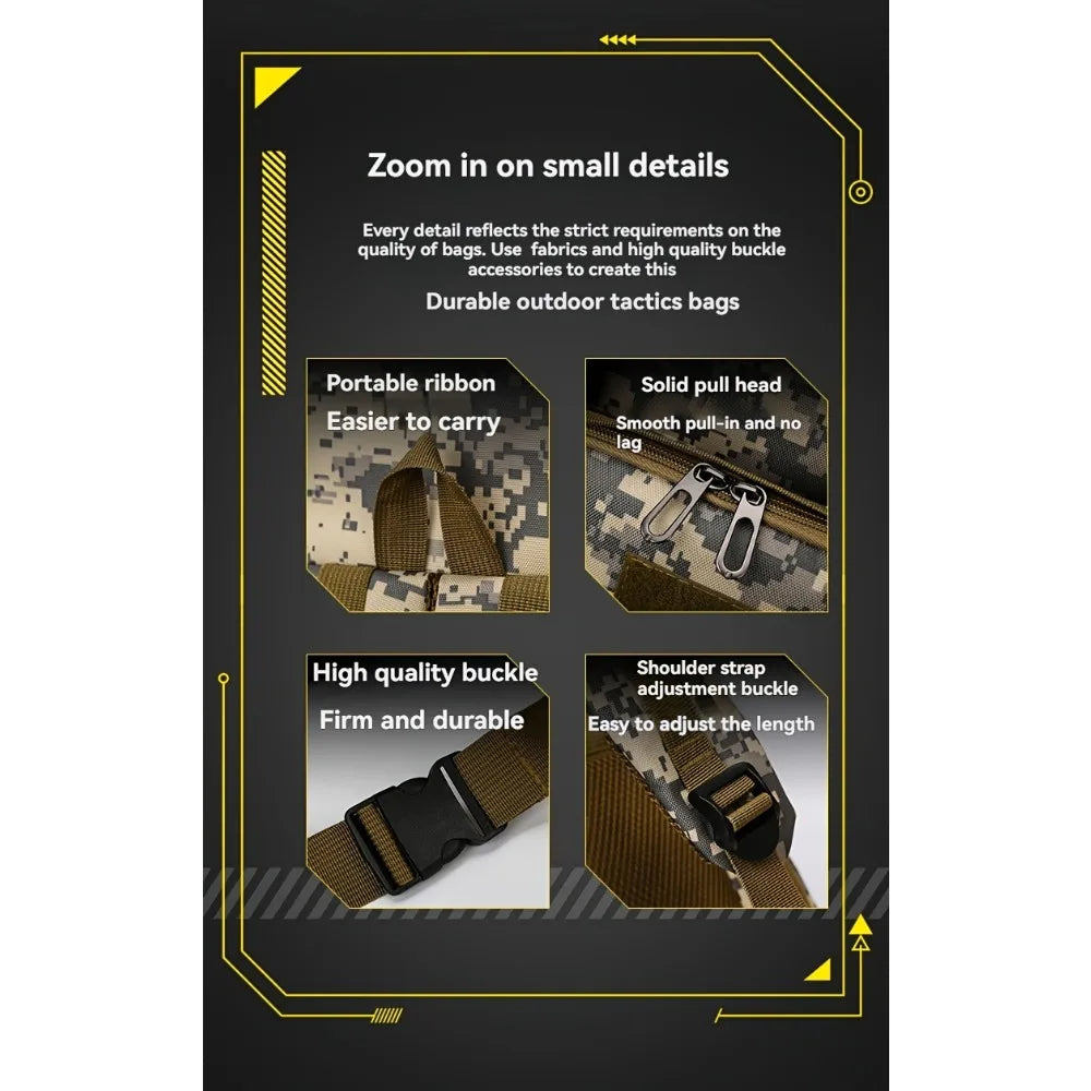 80L  Military Camouflage Tactical Backpack Large Capacity Hiking Camping Travel Outdoor Molle System Assault Pack for Men