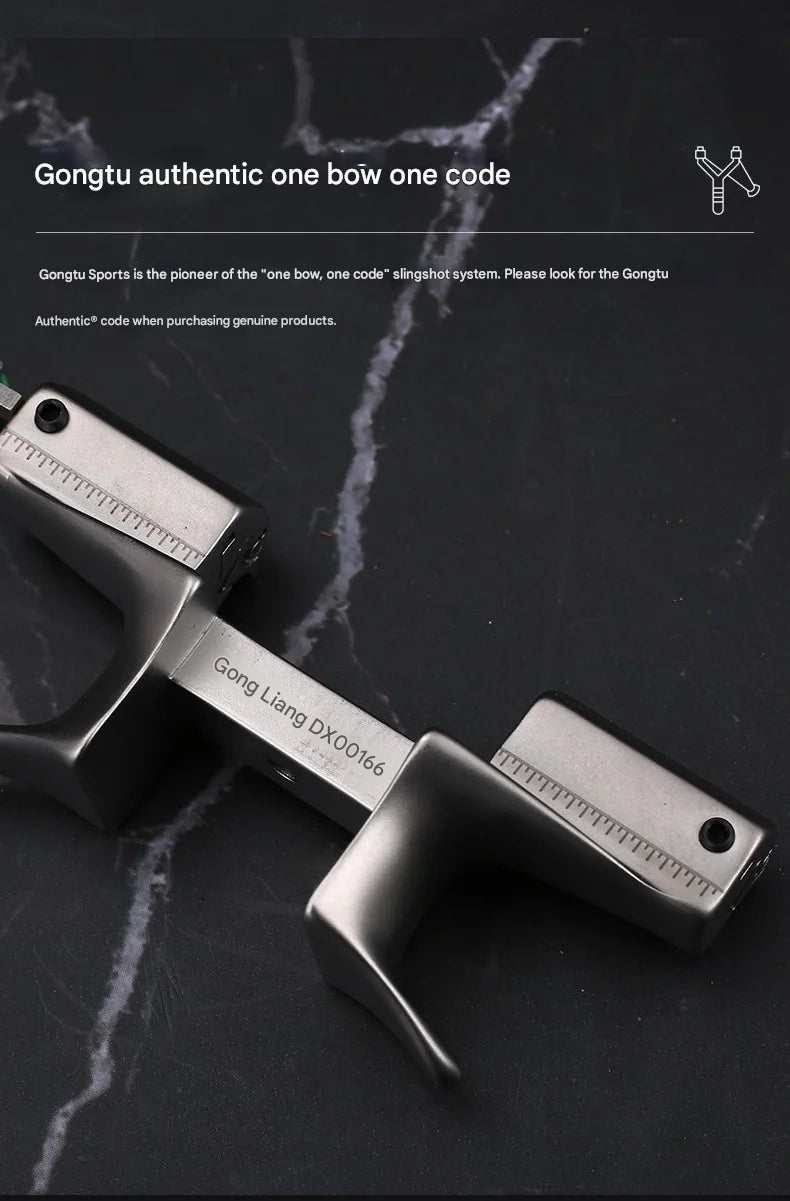 Powerful Dragon Tooth Slingshot Outdoor Competition Actual Combat Quick Pressure Concealed Buckle Catapult With Flat Leather