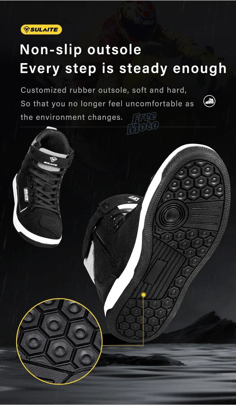 Men's Motorcycle Racing Shoes Breathable Anti-drop Off-road Rider Rally Shoes Racing Equipment