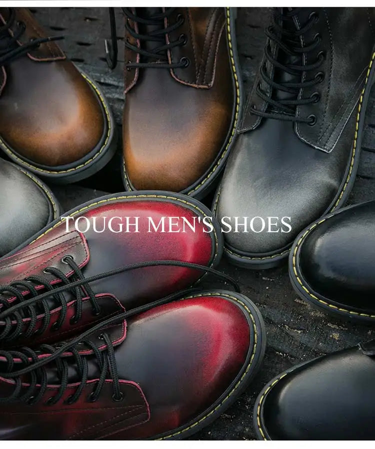 Fashion Men's Boots British Style High Top Casual Sneakers Men Luxury Designer Work Shoes Outdoor Anti slip Motorcycle Boots Mal