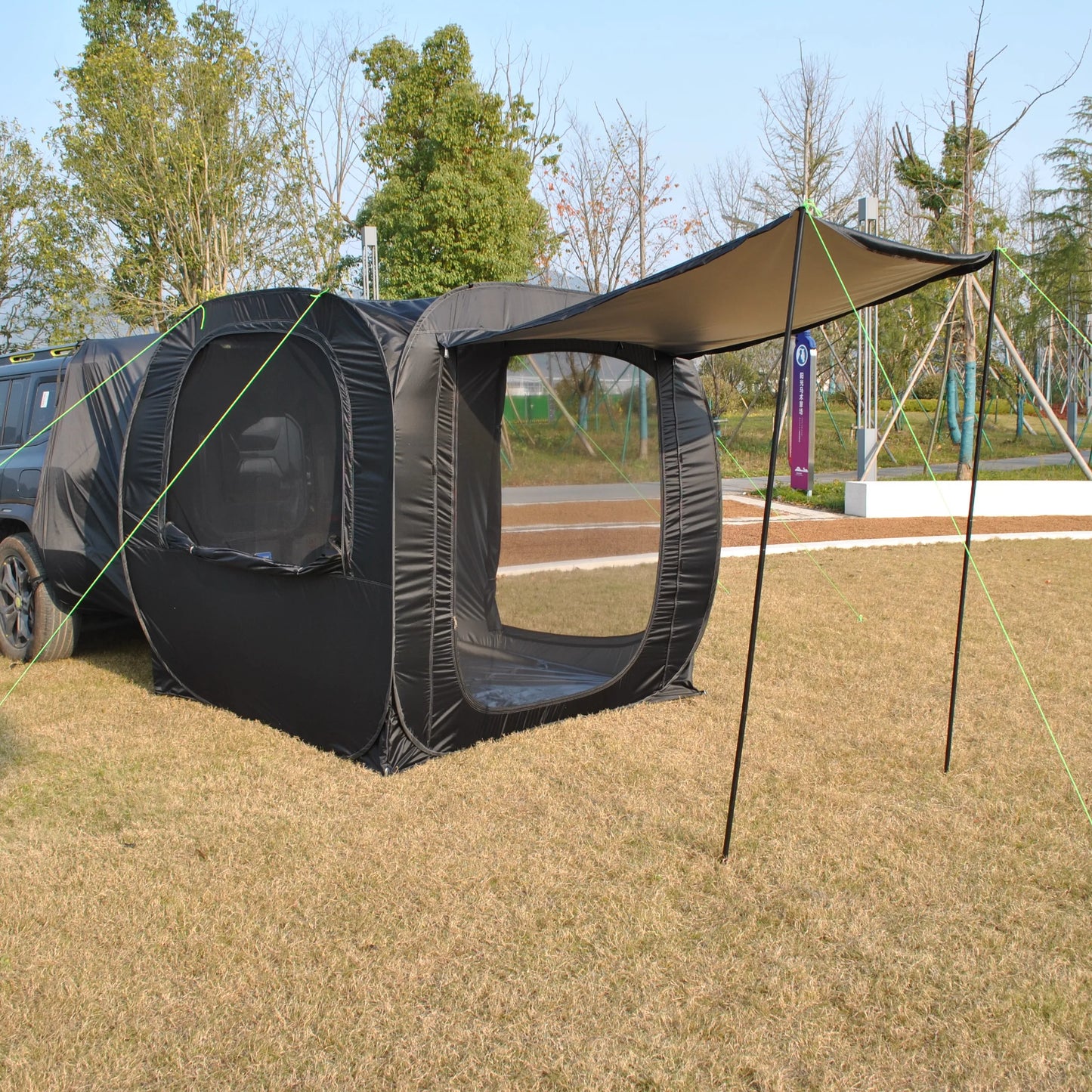 Car Tent Waterproof Tent, Car Tailgate Tent,Pop Up Car Rear Tent, SUV Tent Camping Car Tents for Campers Multipurpose Truck Tent