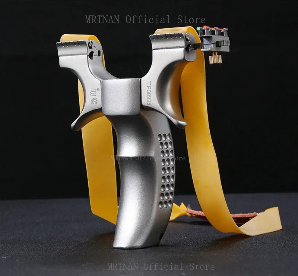 Powerful Metal Slingshot Precise Aiming Catapult Outdoor Hunting Shooting Slingshot Rubber Band Outdoor tool