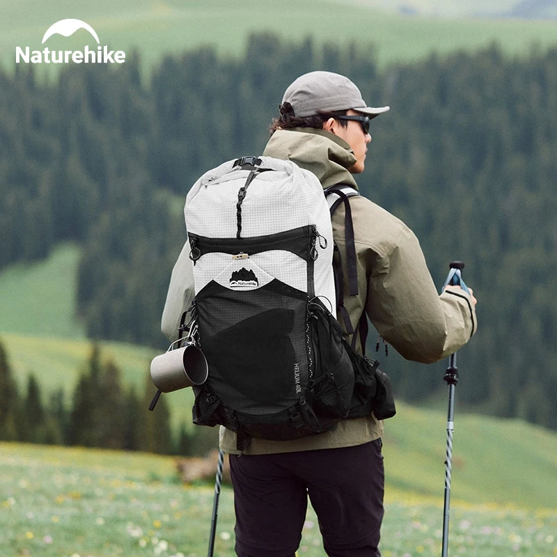 Naturehike Helium 40L Hiking Backpack Internal Frame Large Anti-slip Outdoor Travel Sports Climbing Shoulder Bag With Rain Cover