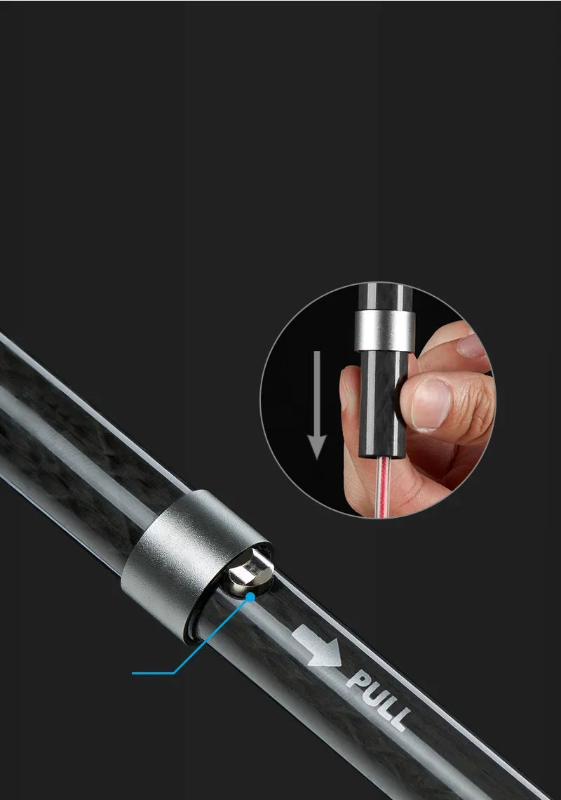 Naturehike-EXT Carbon Fiber Ultralight Walking Hiking Sticks,4 Sections Foldable Adjustable Trekking Poles Camping Hiking Tool