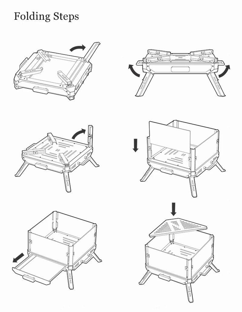 Naturehike Portable Camping Tent Stove glass-ceramic Outdoor Fire Wood Heaters Quick Assemble Backpacking Hiking Burned Stove