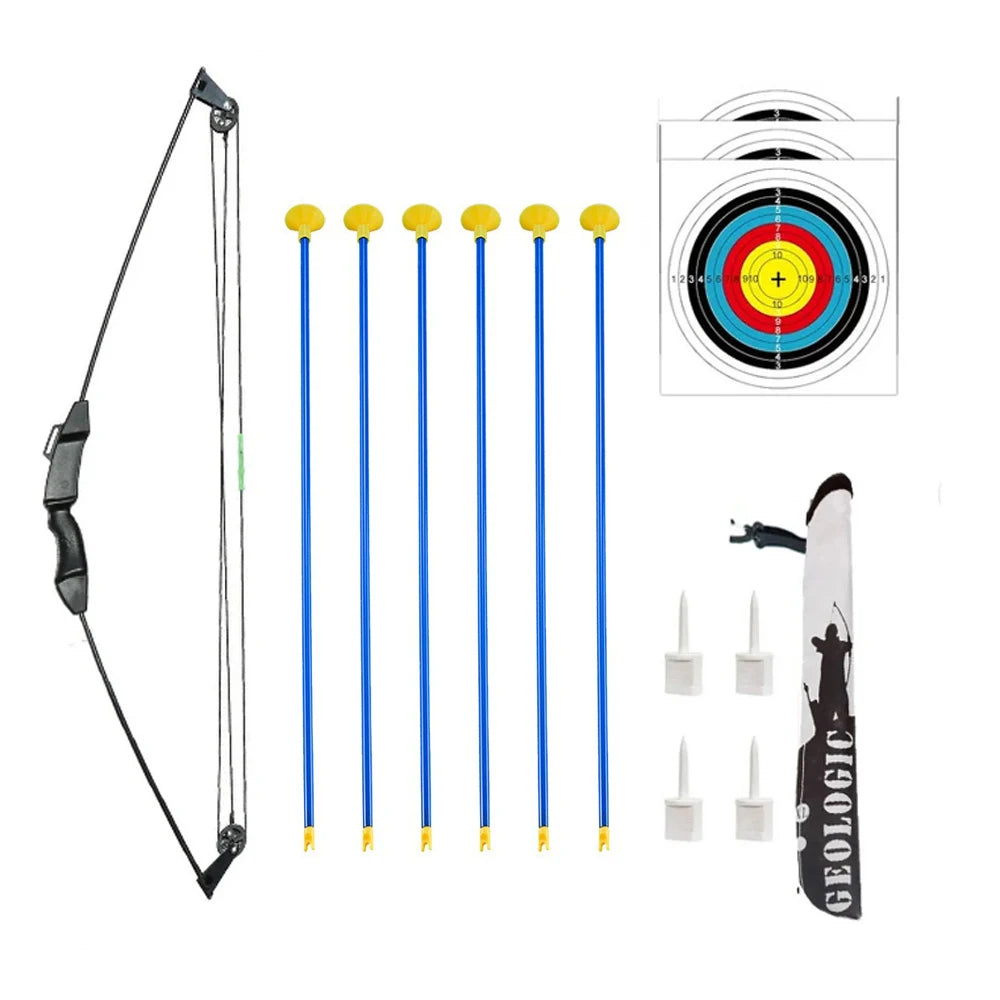 Youth 35inch 18Lbs Archery Compound Bow and Arrow Set for Kid Gift As a Present  to Outdoor Sport  Family Games