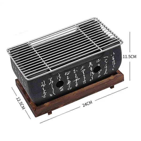 Portable Japanese Charcoal Grill Korean Barbecue grill Aluminium Alloy Alcohol Stove Carbon Cooking Furnace BBQ Tools