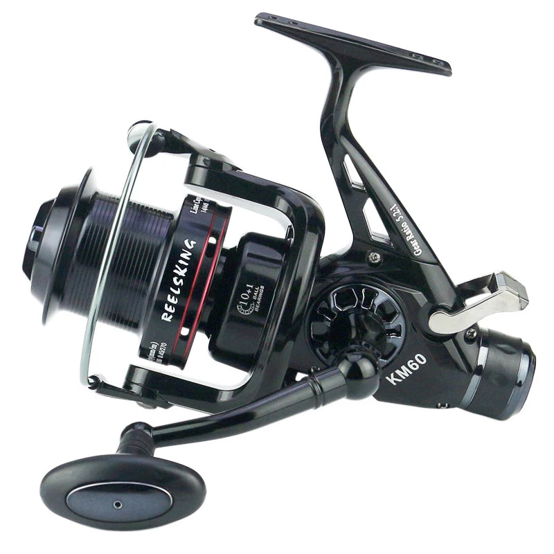 HLUR KM5000-6000 Full Metal Spinning Fishing Reel 13+1BB 25KG Max Drag Power Reel for Saltwater Trolling Surf Fishing