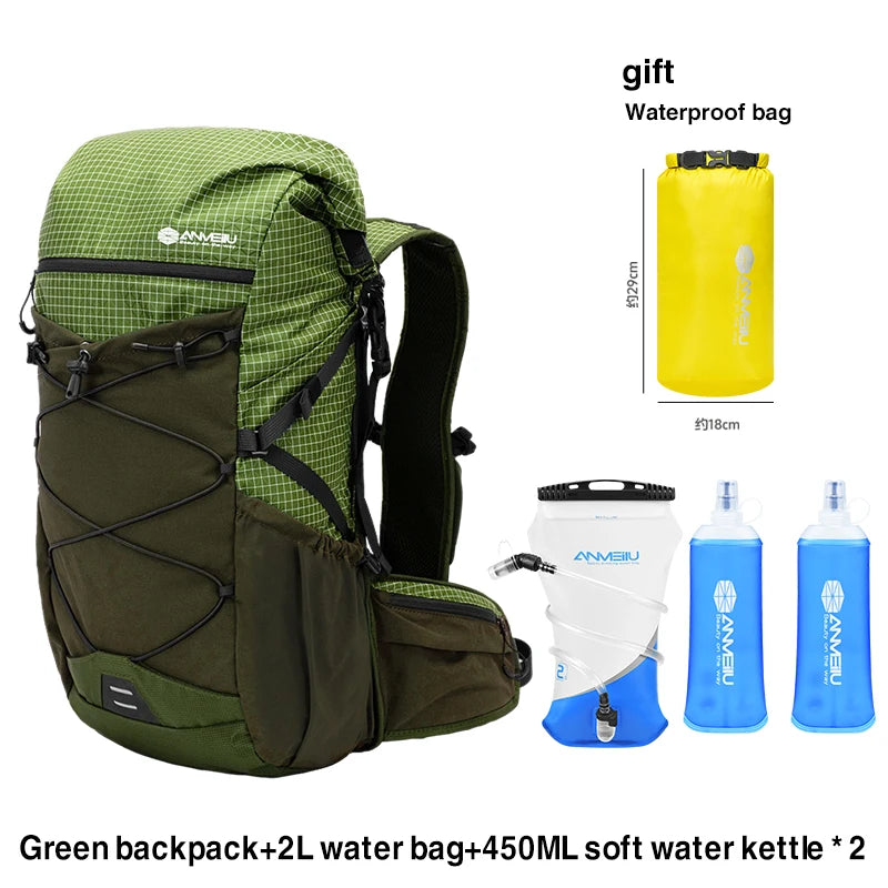 Anmeilu Mountaineering Backpack 30L Large Capacity Men Women Outdoor Travel Hiking Off-road Lightweight Sports Backpack