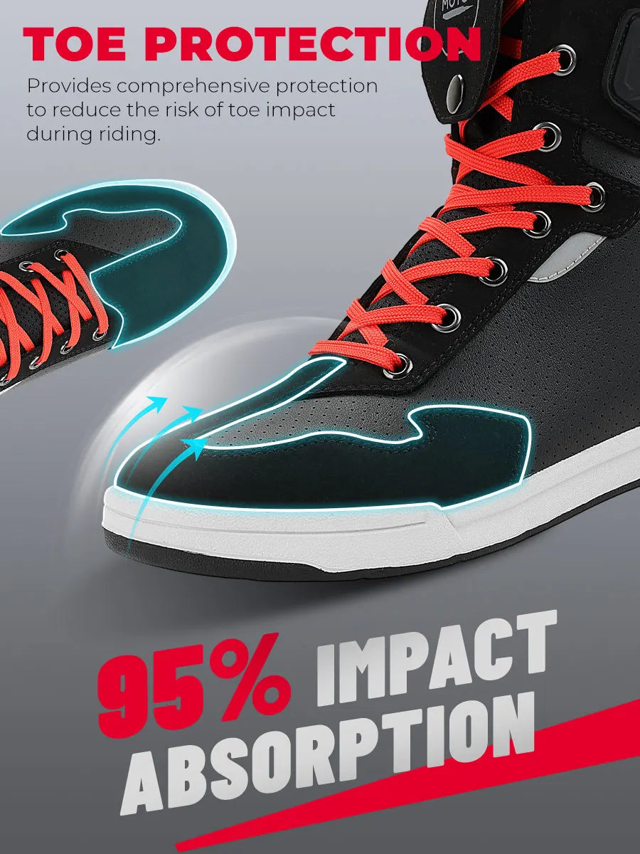 Motorcycle Boots Men High-top Shoes Summer Professional Riding Casual Anti-collision Anti-slip Cycling Protection Equipments