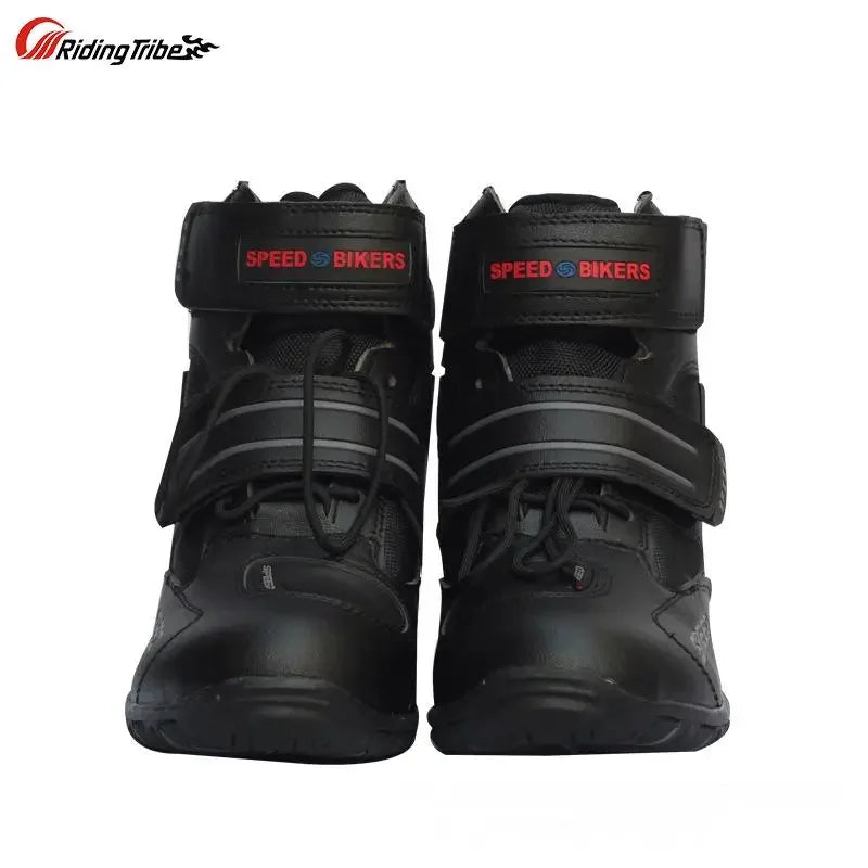 Motorcycle Fall Prevention Boots High Ankle Racing Boots Leather Race Motocross Motorbike Riding Boots Shoes for Women Men Shoe